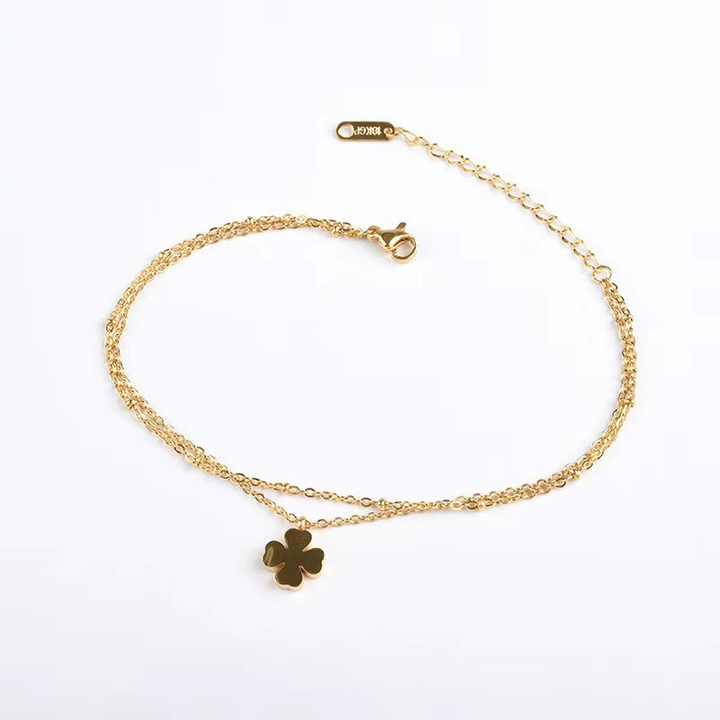 Lắc chân Titan - TA680 - Cỏ 4 lá 2 tầng