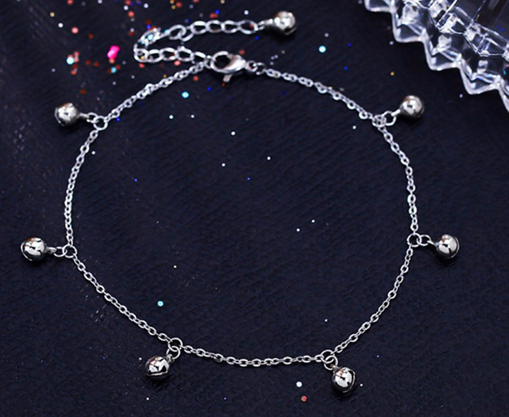 Lắc chân Titan - TA536 - 7 chuông bạc