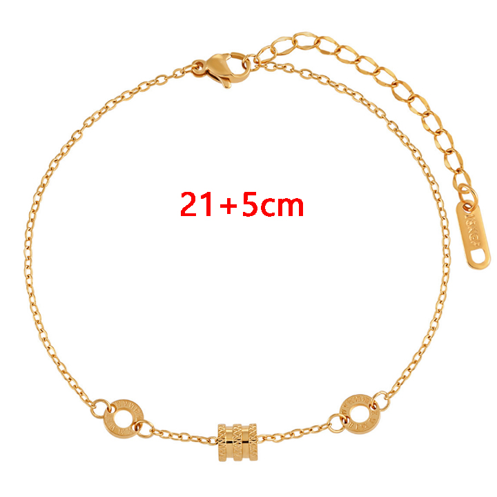 Lắc chân Titan - TA658 - Ống tròn số La Mã BVL