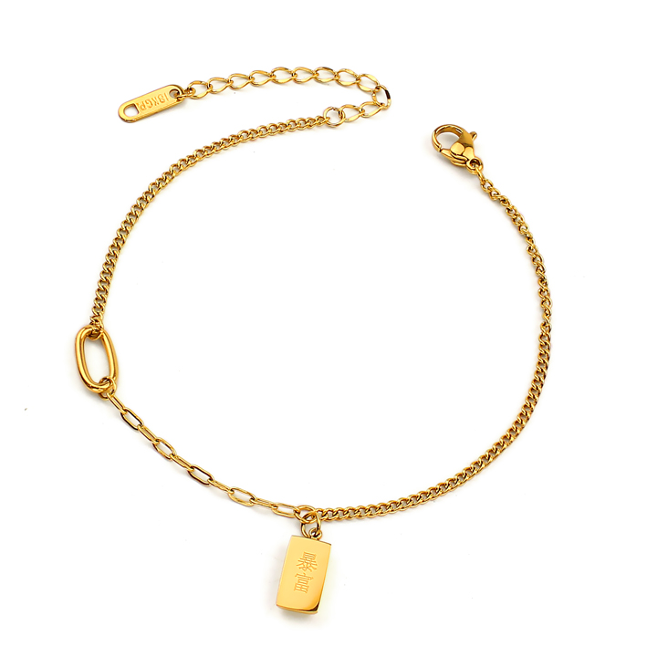 Lắc chân Titan - TA682 - thỏi vàng