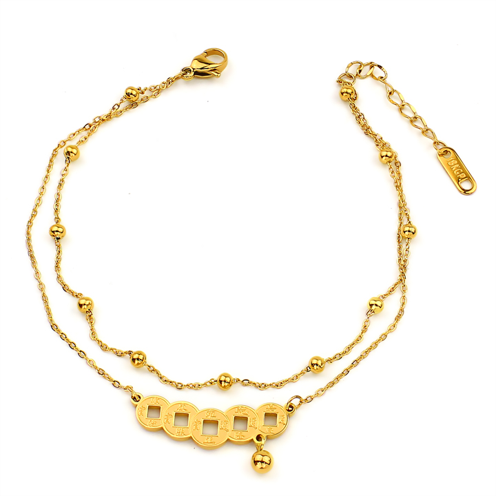 Lắc chân Titan - TA683 - 2 tầng 5 đồng tiền