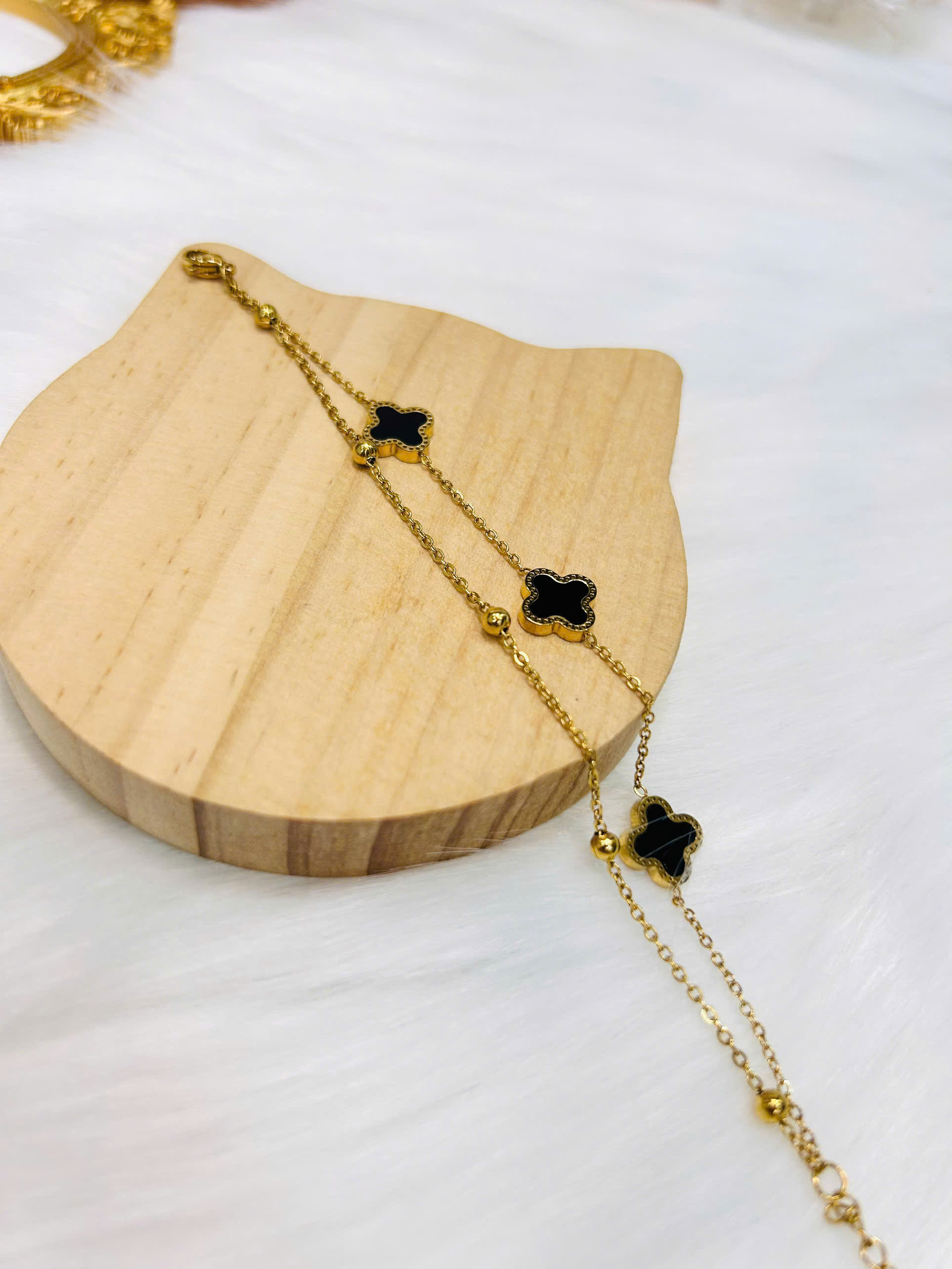 Lắc tay Titan - TM051 - hoa Van Cleef 2 tầng