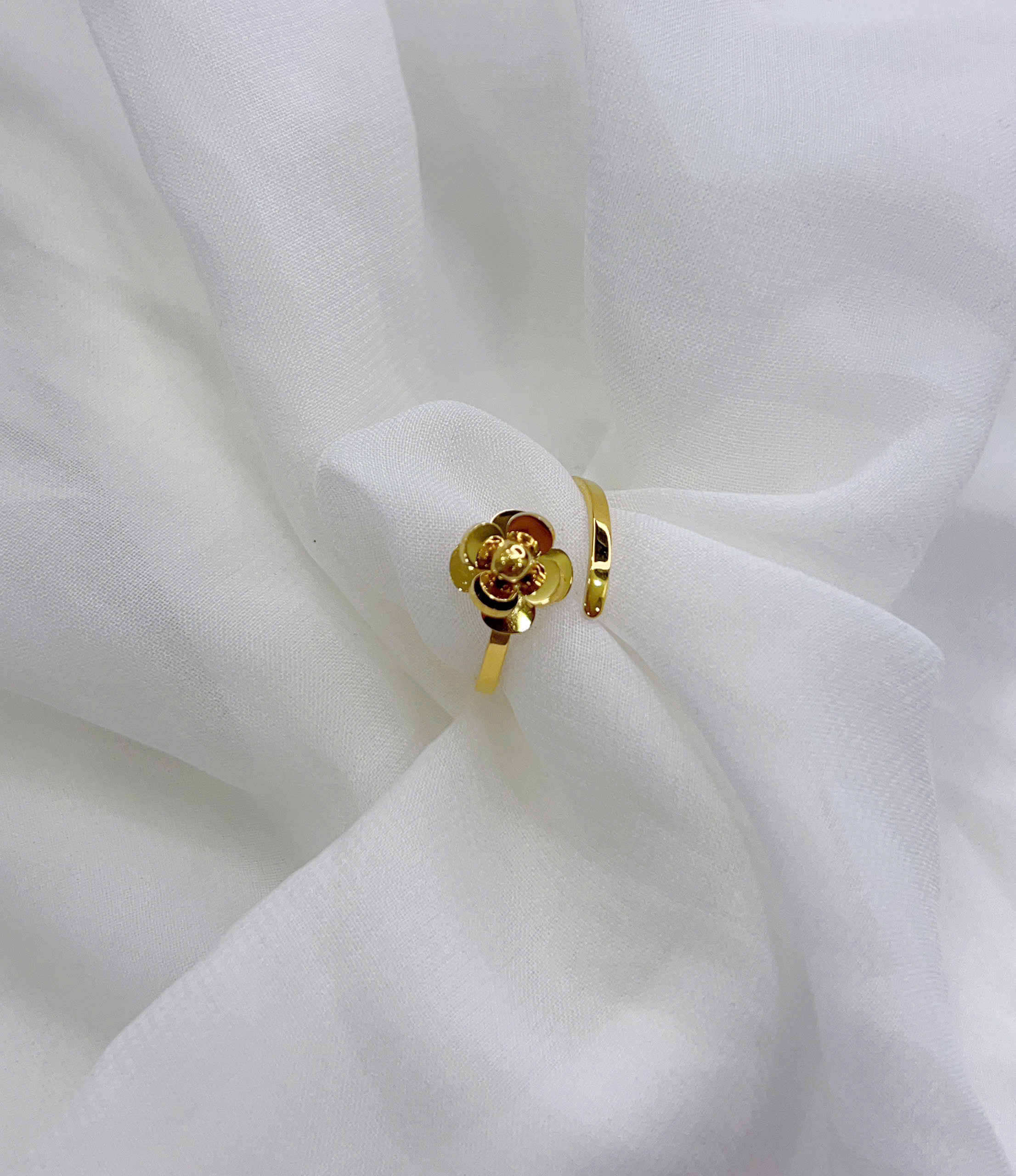 Nhẫn Titan - TC004 - Nhẫn Titan hoa hồng freesize