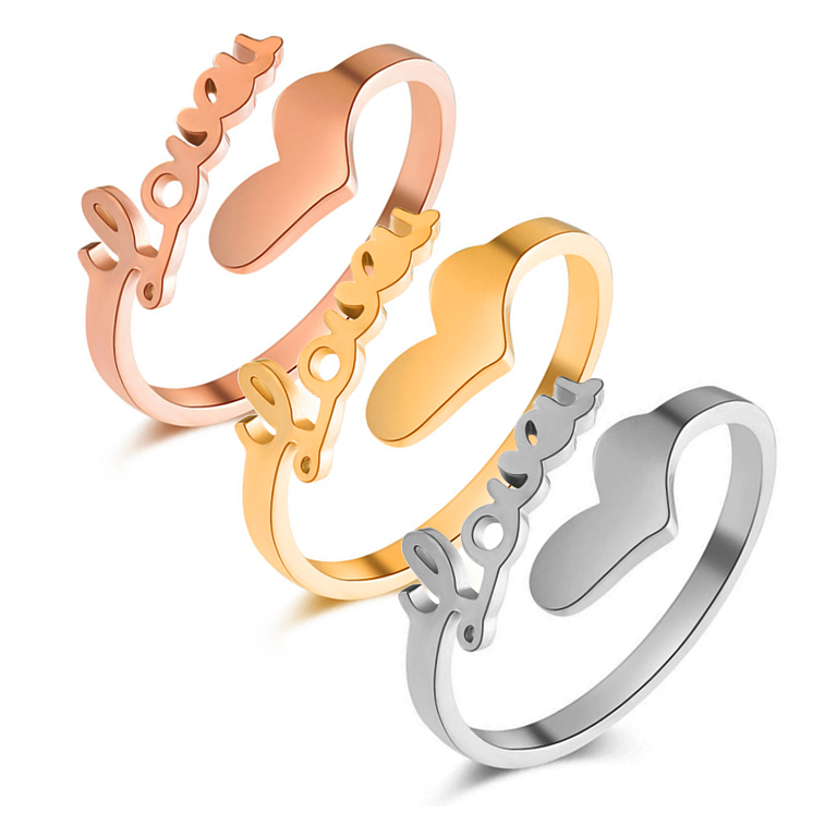 Nhẫn Titan - TC051 - Trái tim freesize