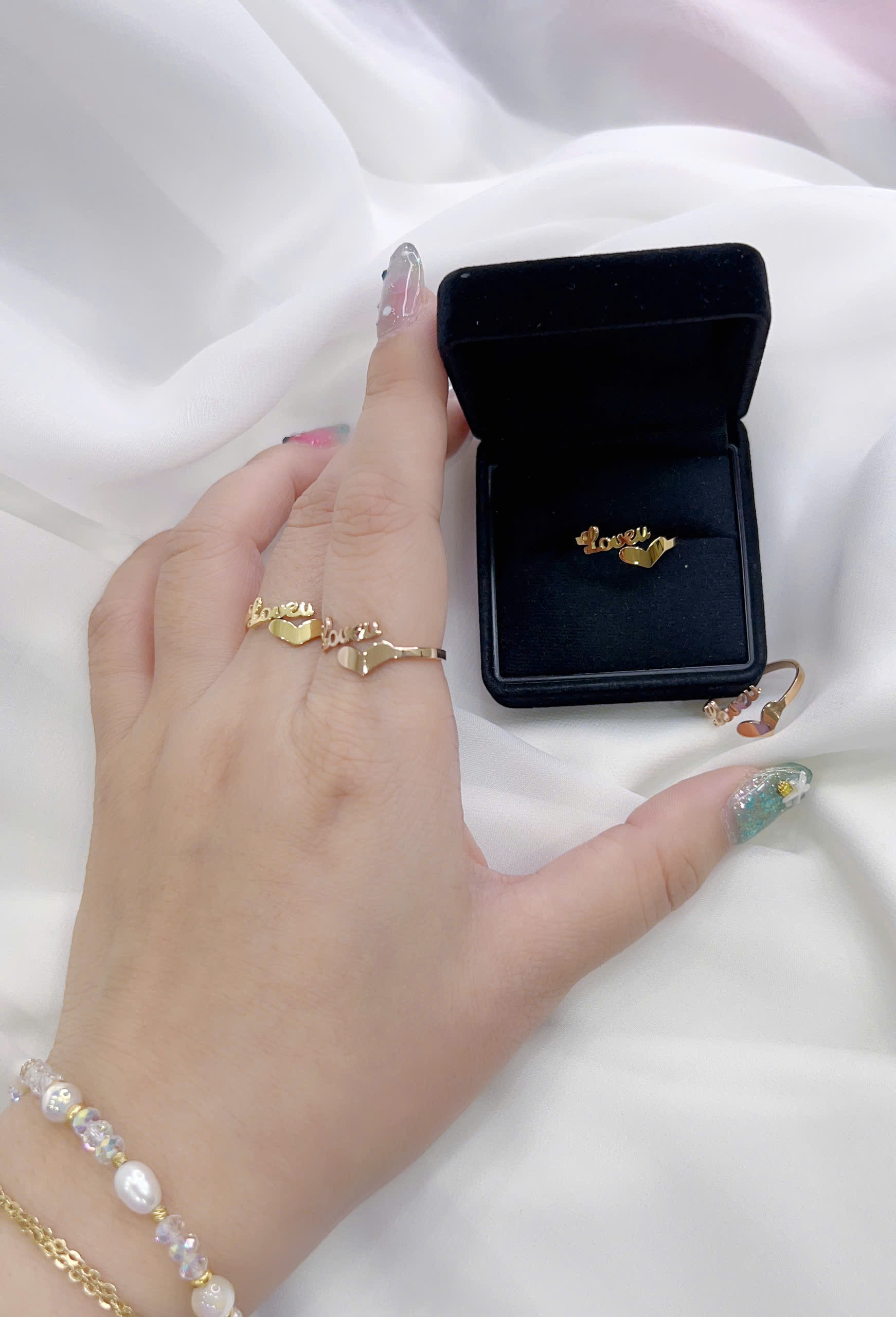 Nhẫn Titan - TC051 - Trái tim freesize