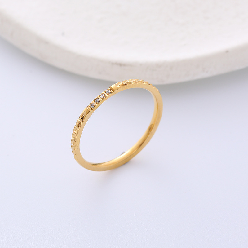 Nhẫn Titan - TC176 - Thời trang cách điệu bản mỏng