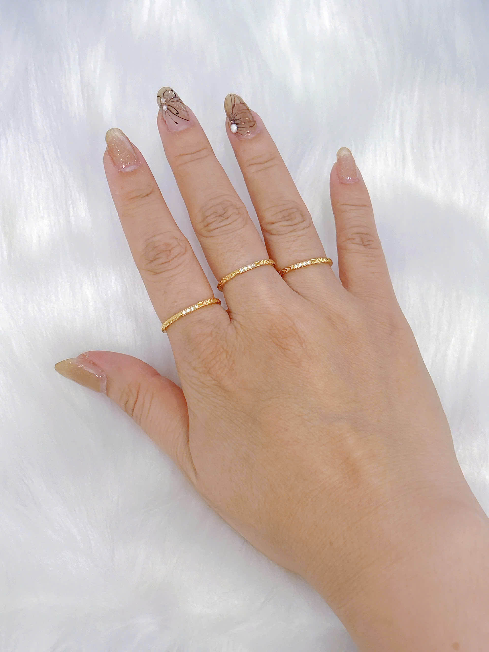 Nhẫn Titan - TC176 - Thời trang cách điệu bản mỏng