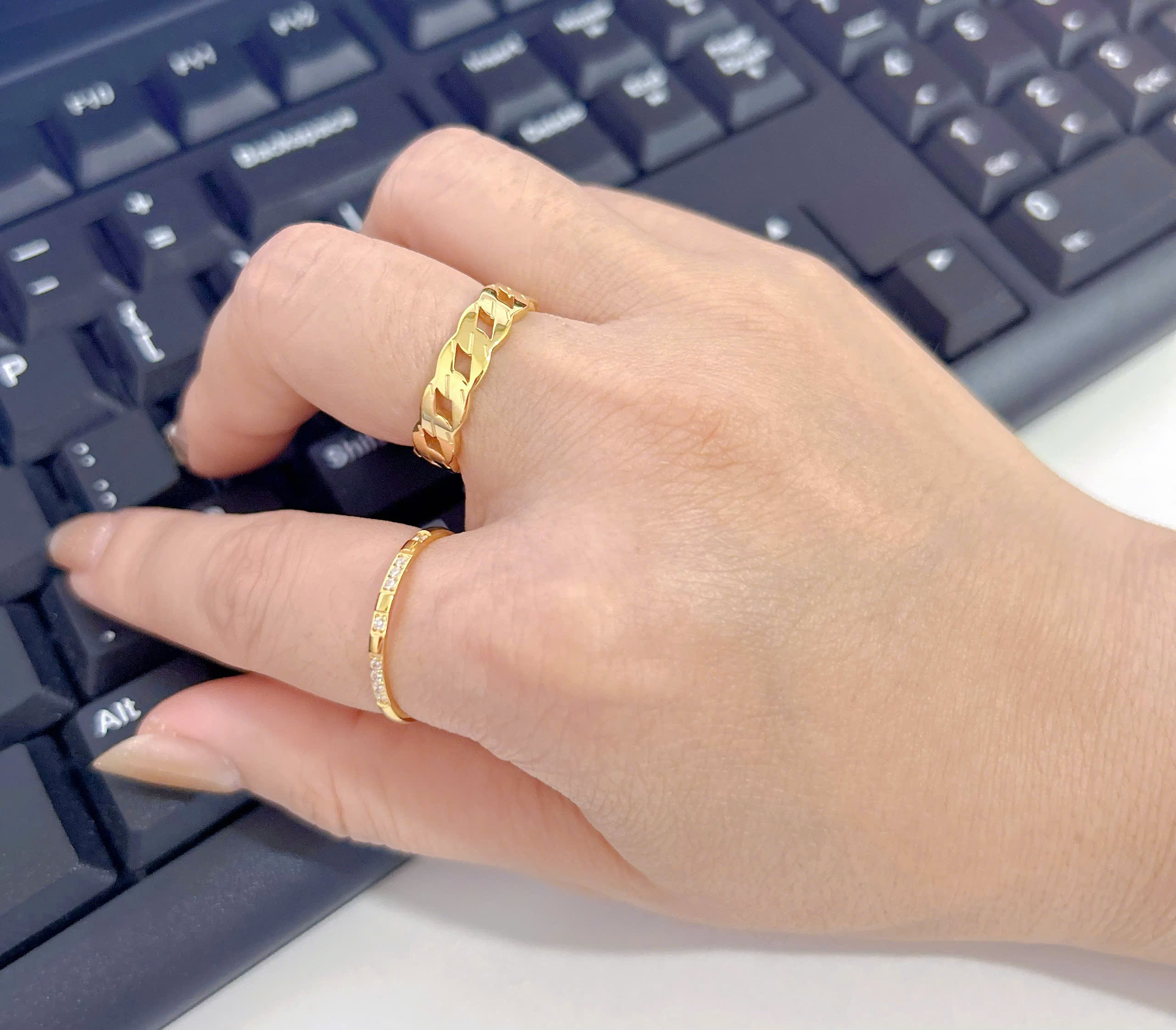 Nhẫn Titan - TC184 - Mắc xích lớn