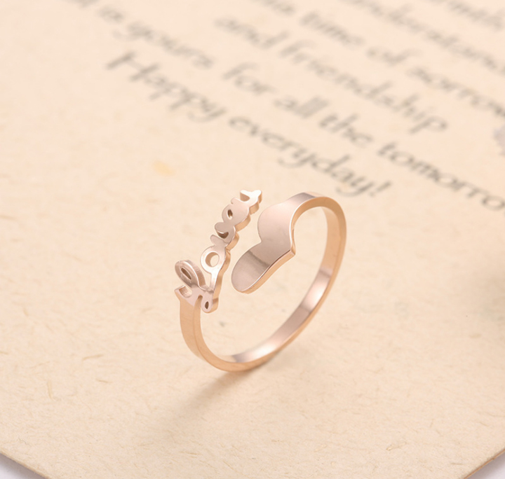 Nhẫn Titan - TC051 - Trái tim freesize