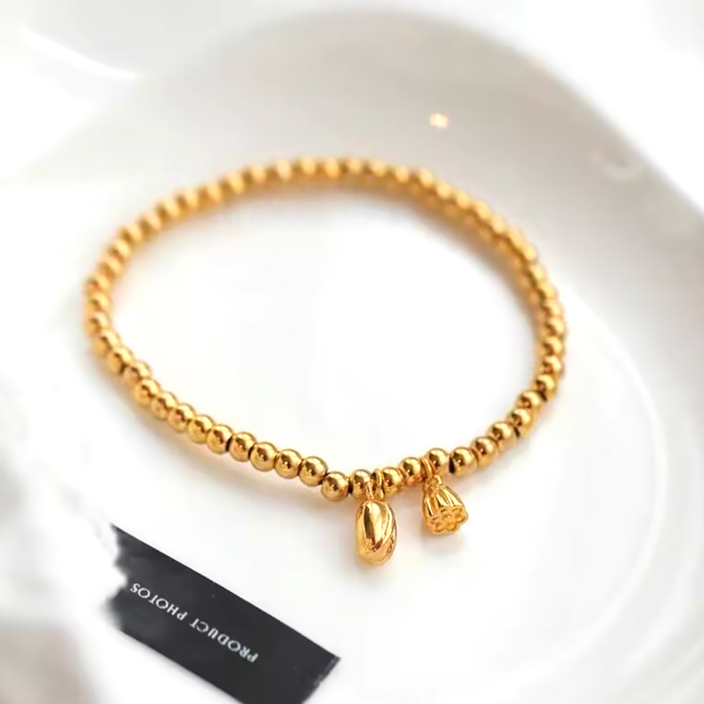 Vòng tay bi Titan - TA410 - phụ kiện hình búp hoa sen