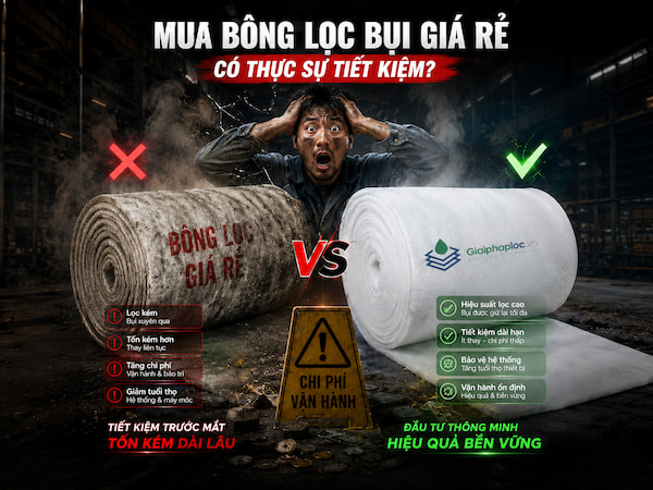 Mua Bông Lọc Bụi Giá Rẻ Có Thực Sự Tiết Kiệm? Góc Nhìn Từ Chi Phí Vận Hành Thực Tế