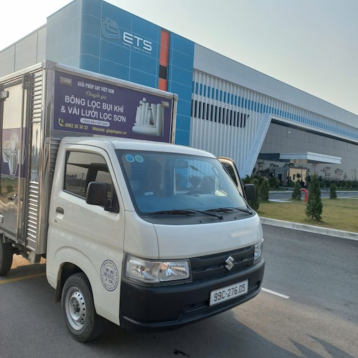 Giao hàng bông lọc bụi 10mm – Nhà máy ETS Yên Phong Bắc Ninh