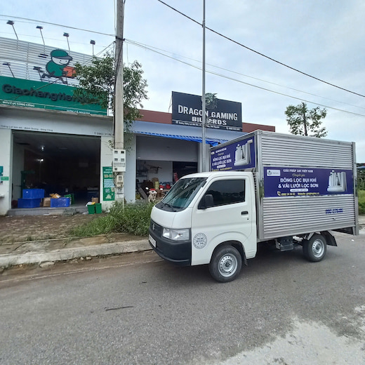 Xe giao hàng bông lọc bụi tại Sông Công Thái Nguyên