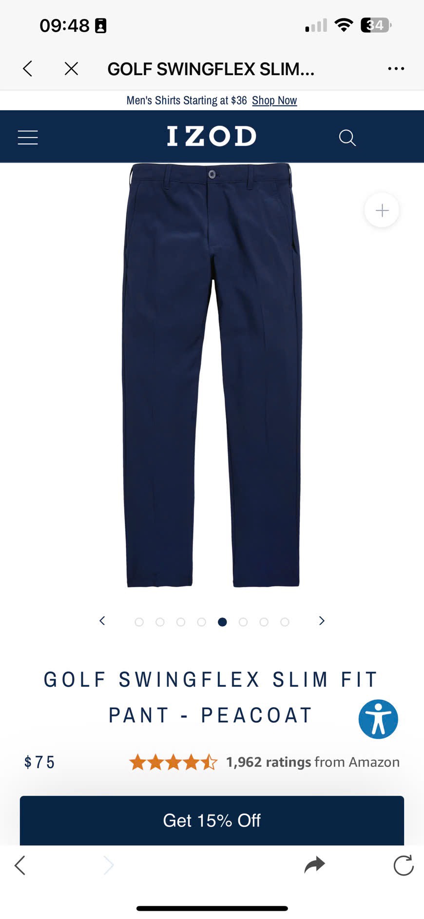 Q79 Quần golf nam izod