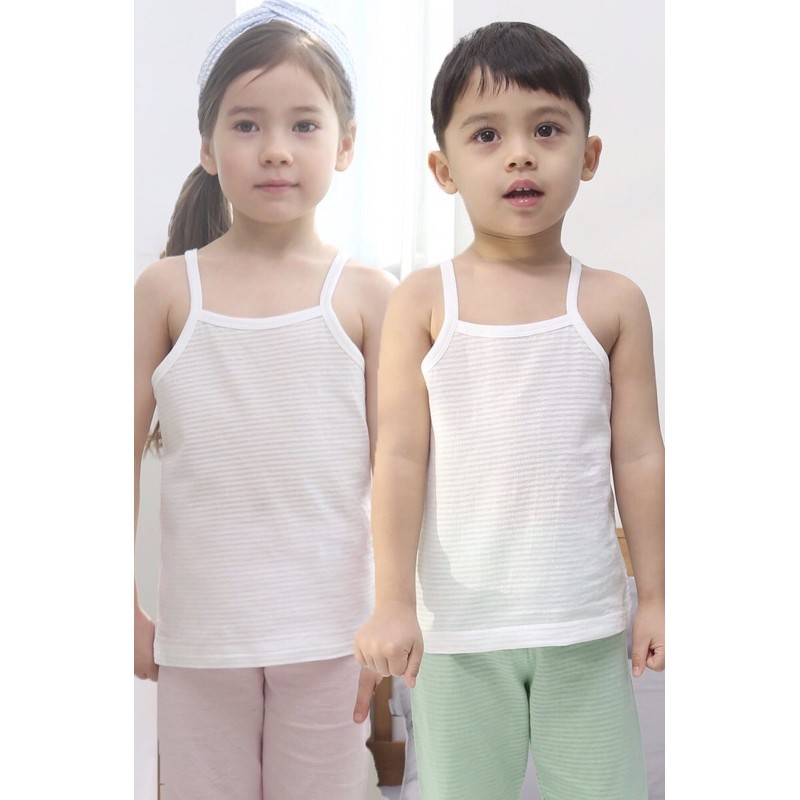 Áo 2 dây cotton giấy Hàn organic