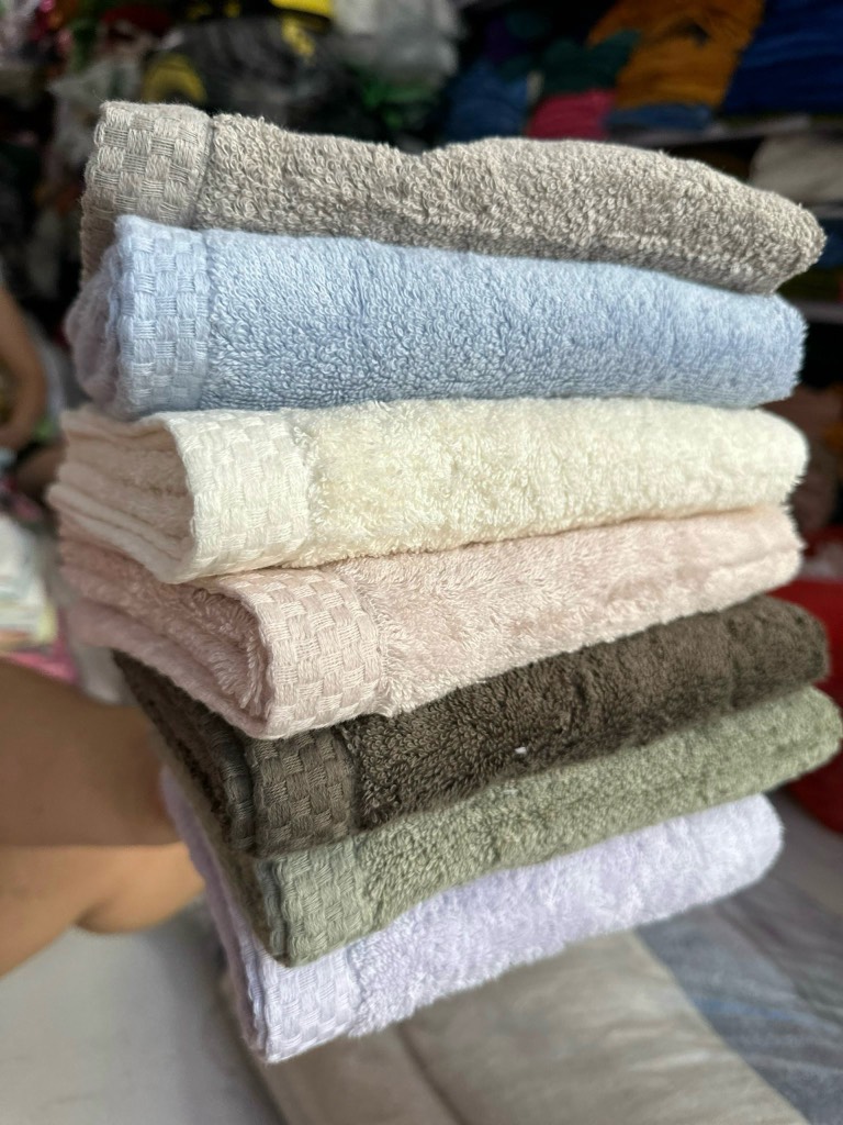 Khăn tắm Nhật viền caro