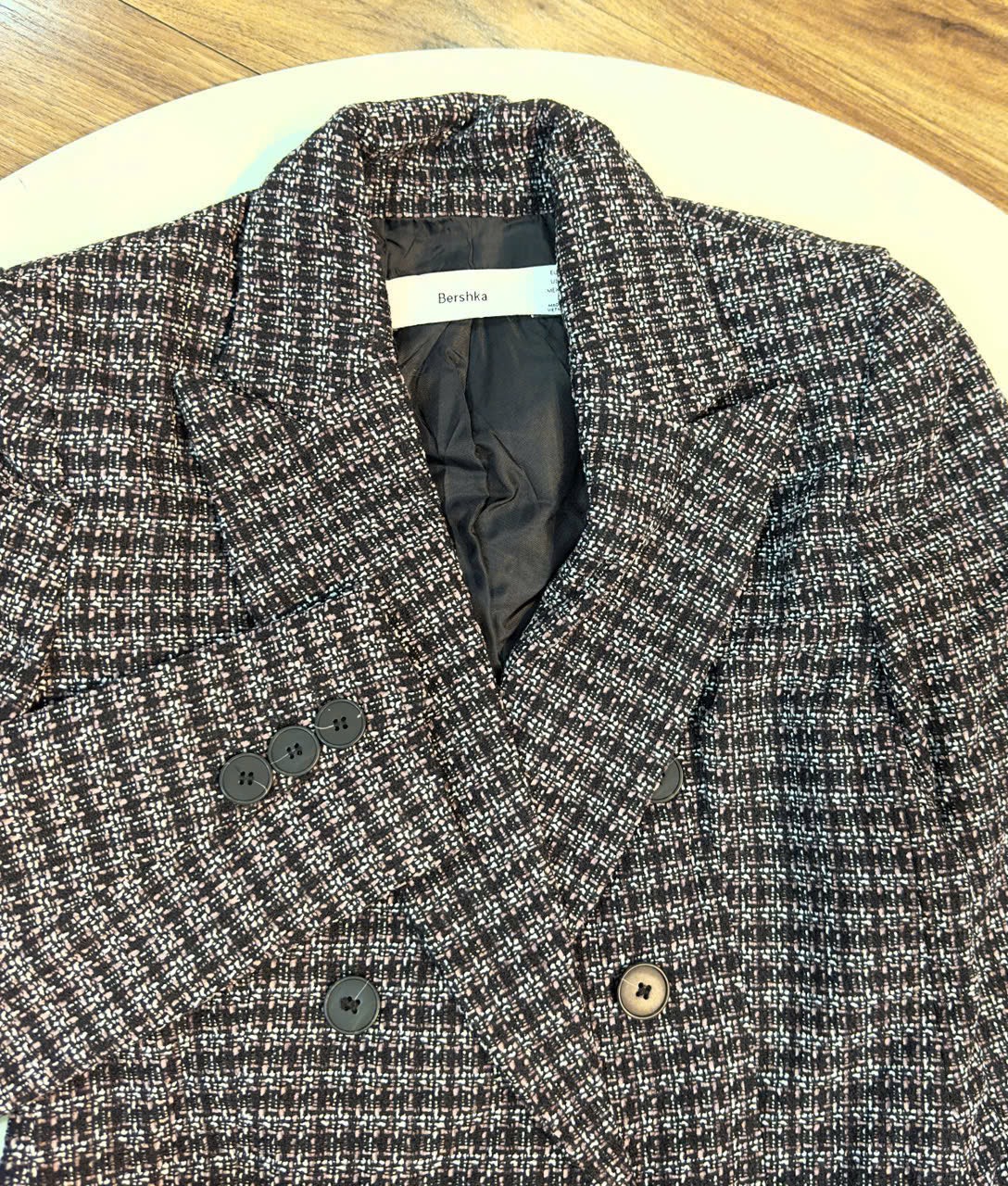 A81 Áo vest dạ tweed Bershka