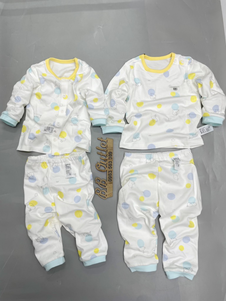 Bộ baby Hàn Quốc vải cotton và chần bông mềm mại - xuất dư xịn