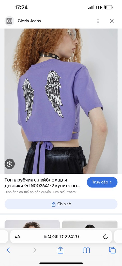 Áo croptop buộc dây GJ