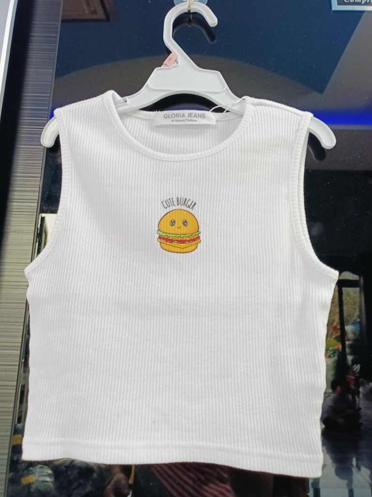 A24 Áo ba lỗ thun tăm croptop cho bé gái