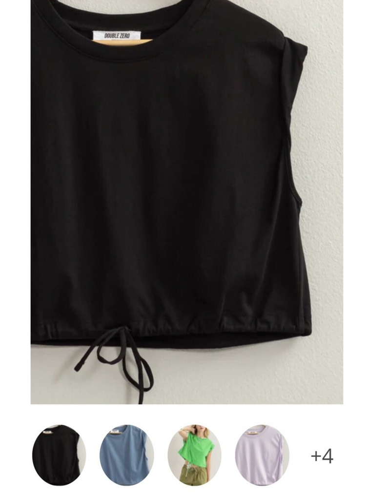 Áo croptop buộc dây Double Zero