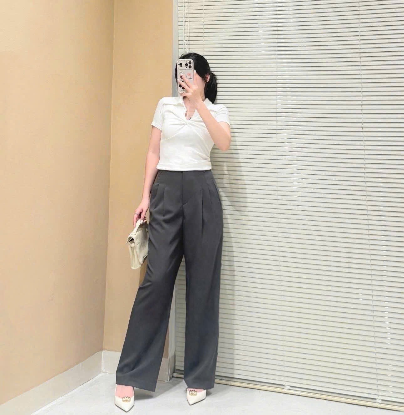 Q74 quần suông Atg kéo khoá