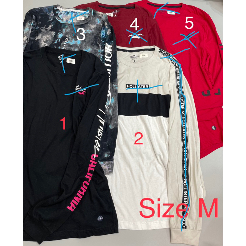 Áo cotton Hollister nam tay dài