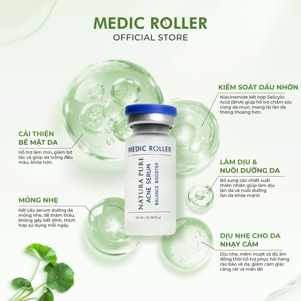 Serum mụn Natura Pure Acne Balance Booster 10ml