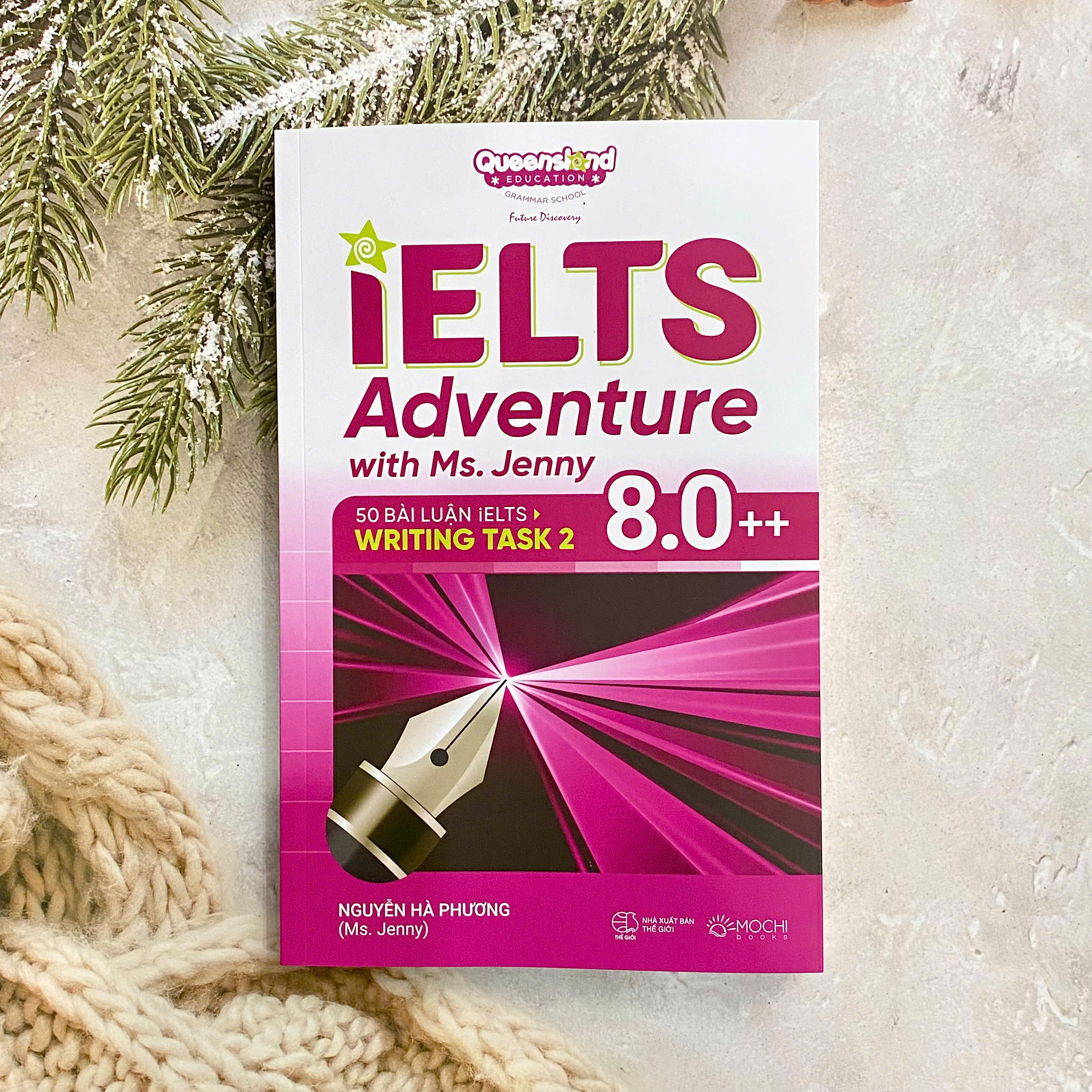 Sách - IELTS Adventure with Ms. Jenny: 50 bài tuần IELTS Writing Task 8.0++