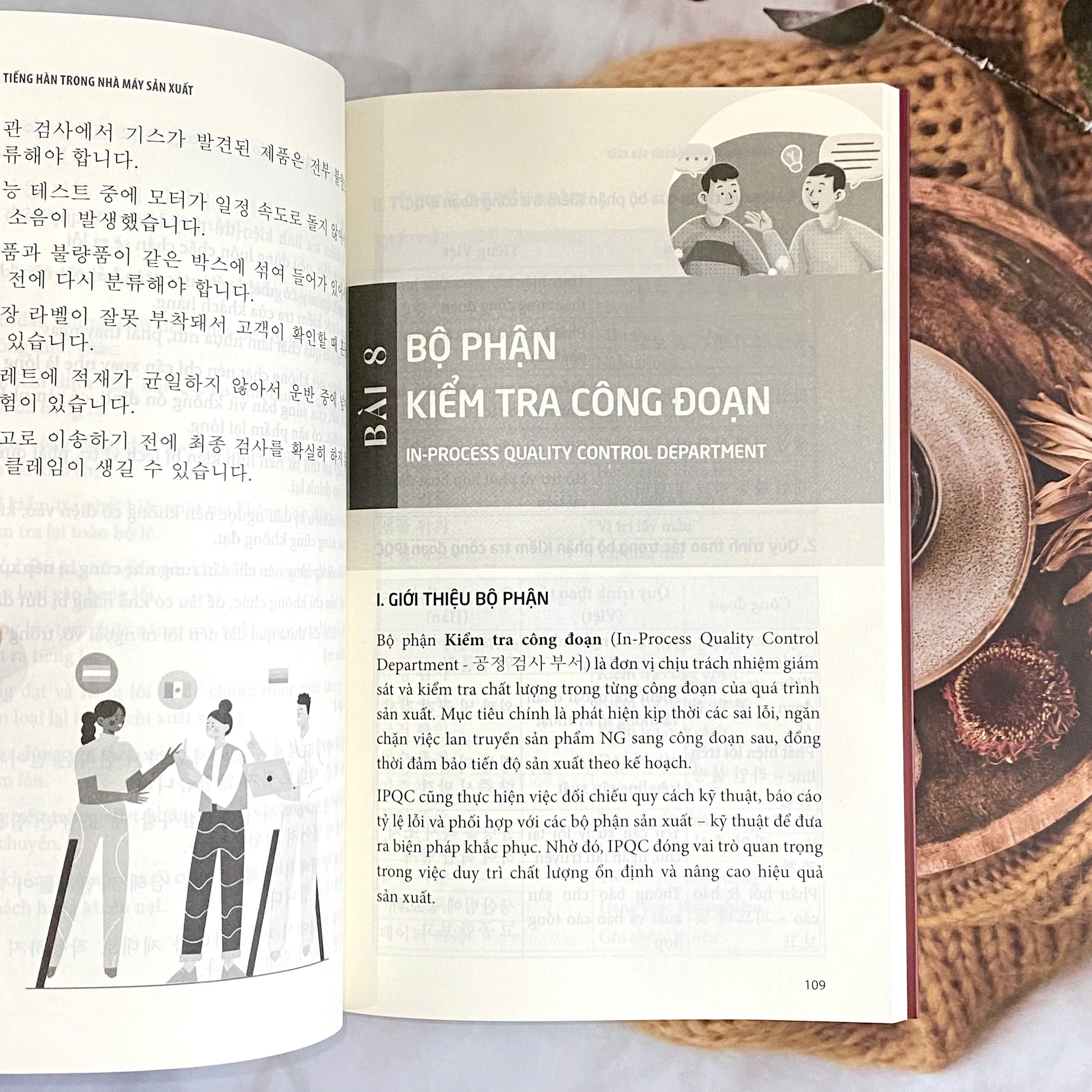 Sách - Tiếng Hàn trong nhà máy sản xuất