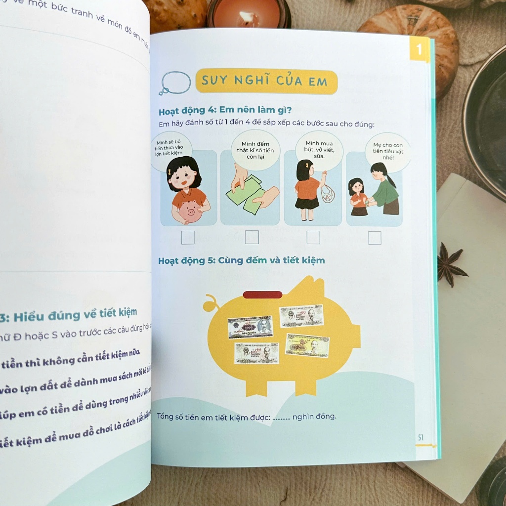 Sách - Combo 5 cuốn: Thực hành quản lý tài chính dành cho học sinh tiểu học Tập 1 + Tập 2 + Tập 3 + Tập 4 + Tập 5