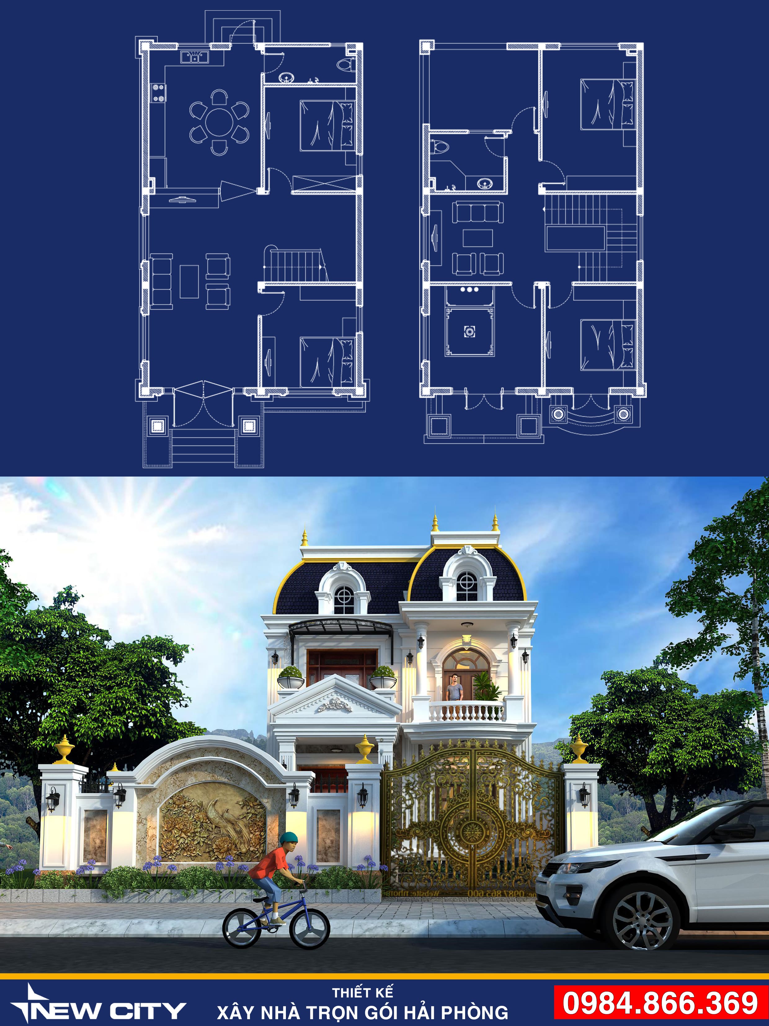 BIỆT THỰ 2 TẦNG TÂN CỔ ĐIỂN – ĐẲNG CẤP & TINH TẾ