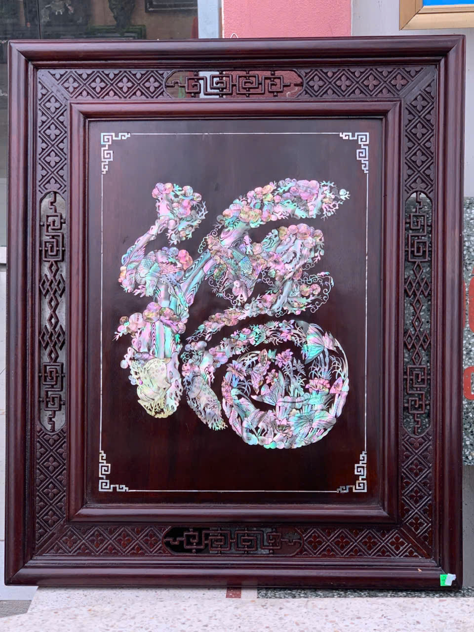 Tranh khảm ốc - chữ Phúc