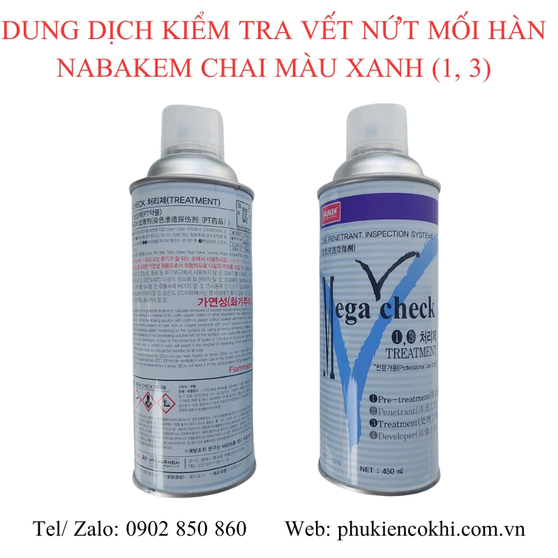 Dung dịch kiểm tra vết nứt mối hàn Nabakem Megacheck