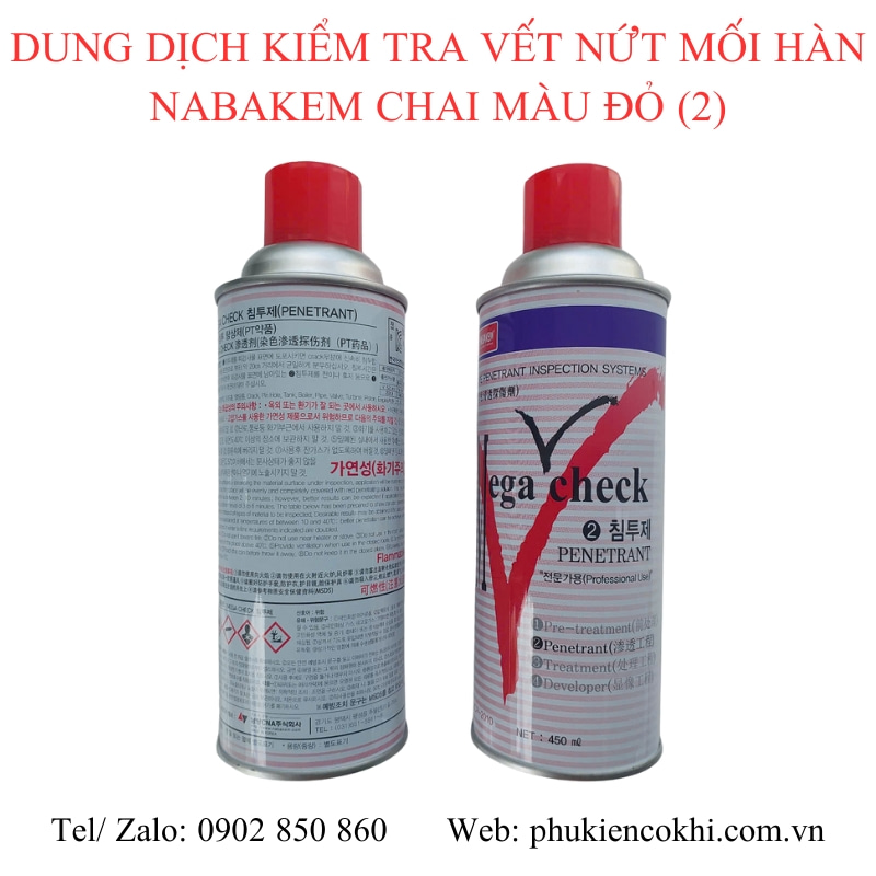 Dung dịch kiểm tra vết nứt mối hàn Nabakem Megacheck