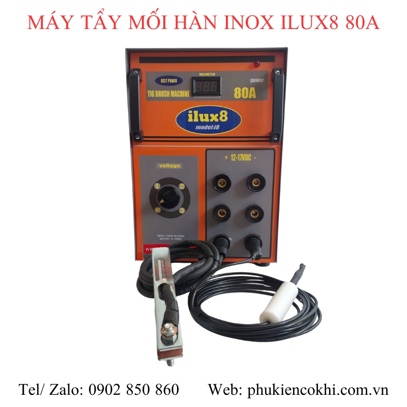 Máy tẩy mối hàn inox ilux8 80A