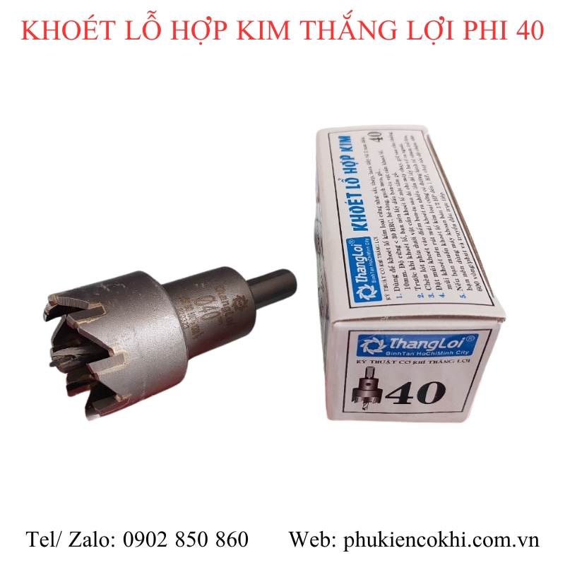 Mũi khoét lỗ hợp kim Thắng Lợi