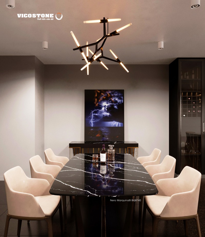 BÀN ĂN ĐÁ VICOSTONE SANG TRỌNG VÀ NỔI BẬT
