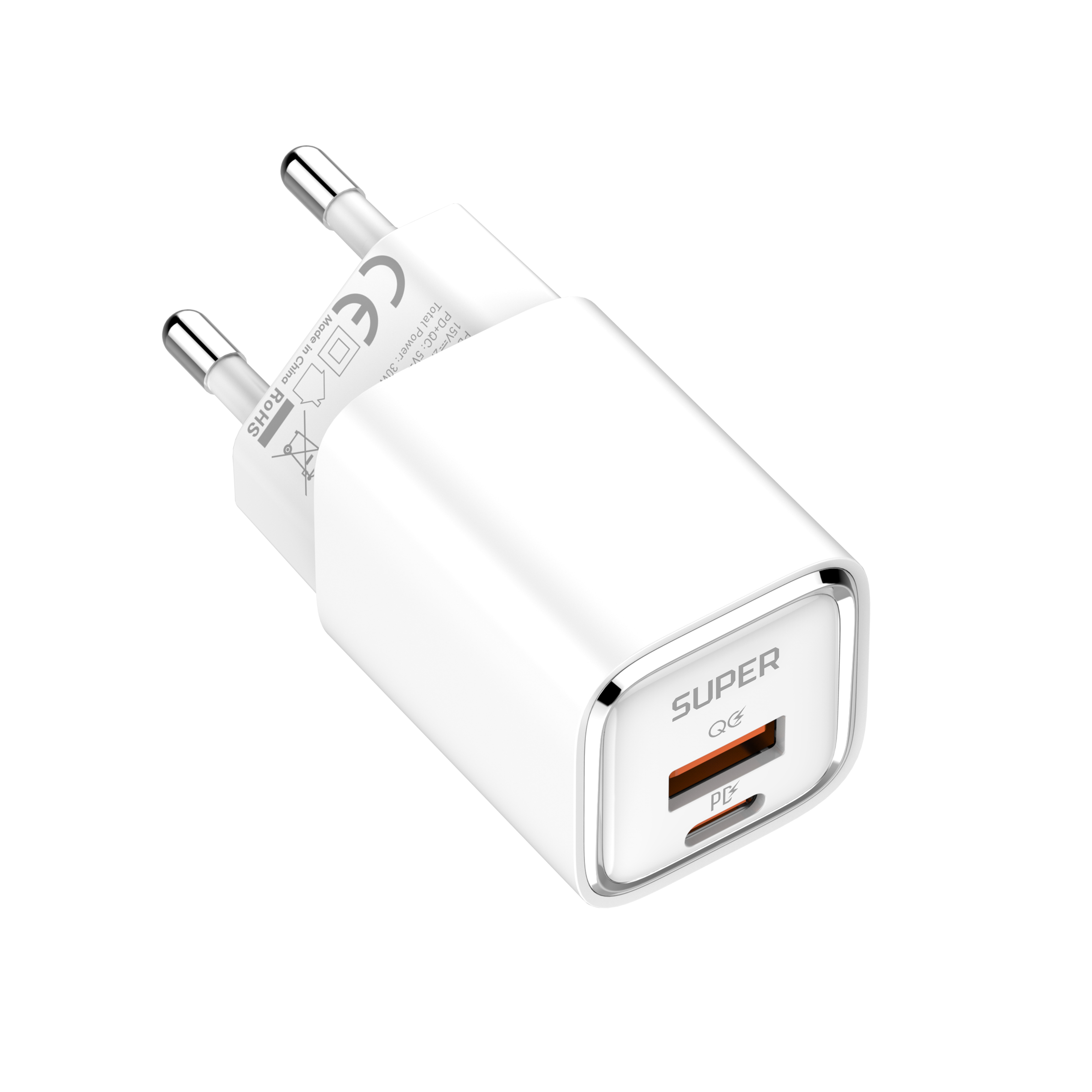 Củ sạc nhanh SUPER A2317C 2 Cổng PD VÀ QC3.0 30W