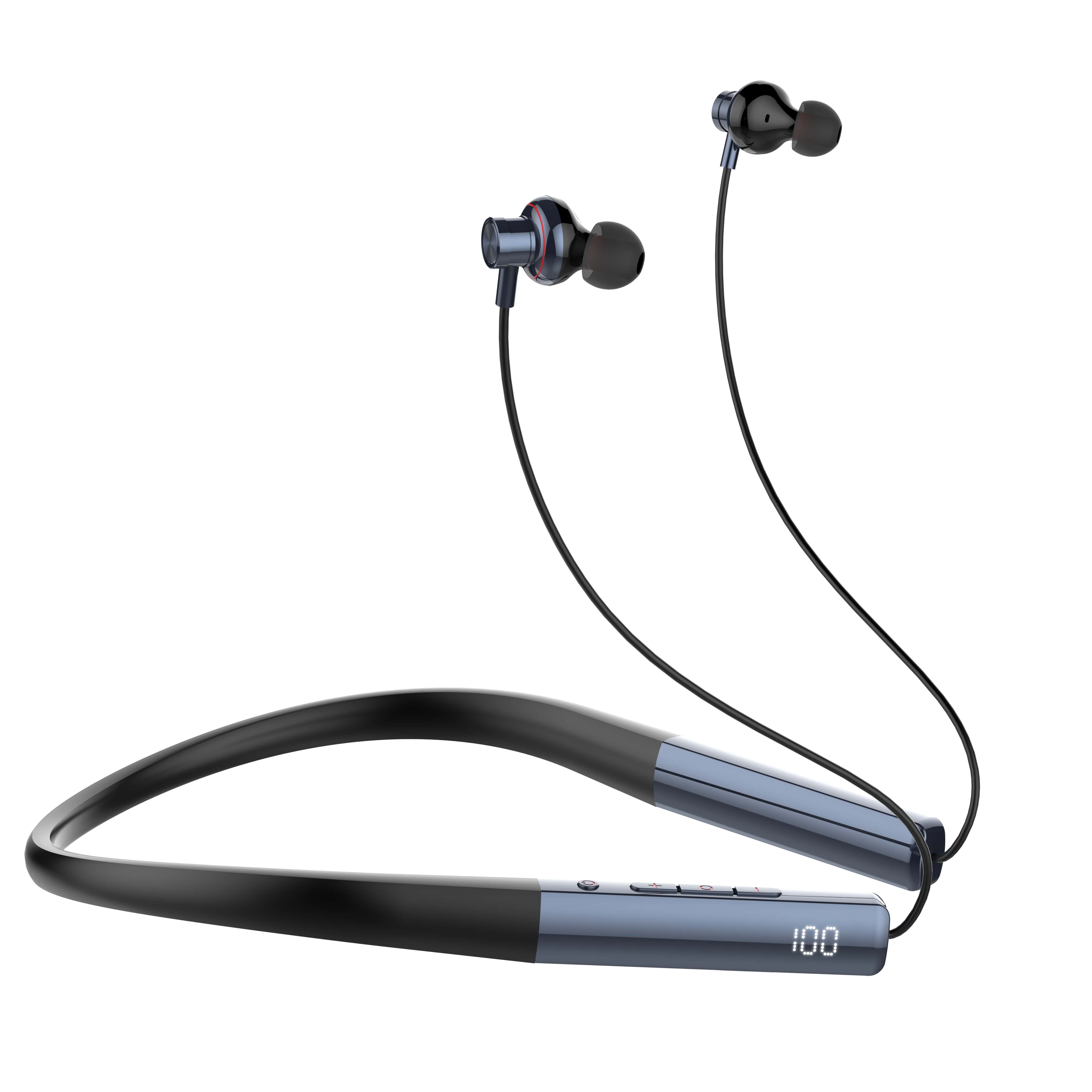 Tai nghe đeo cổ stereo không dây SUPER N01 Wireless, màu Xanh Đen