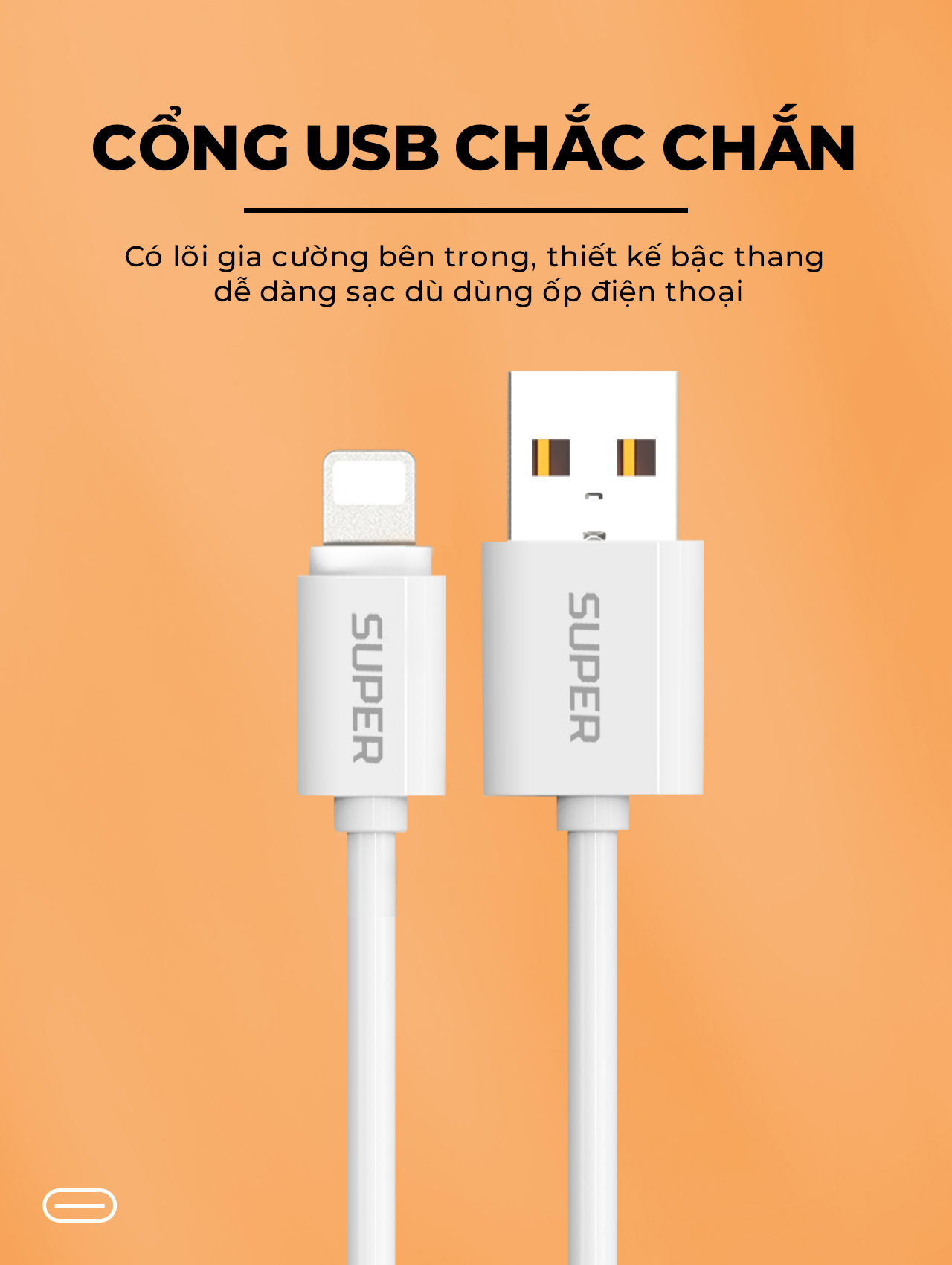 Cáp sạc SUPER SY-03 Lightning 2.1 1m