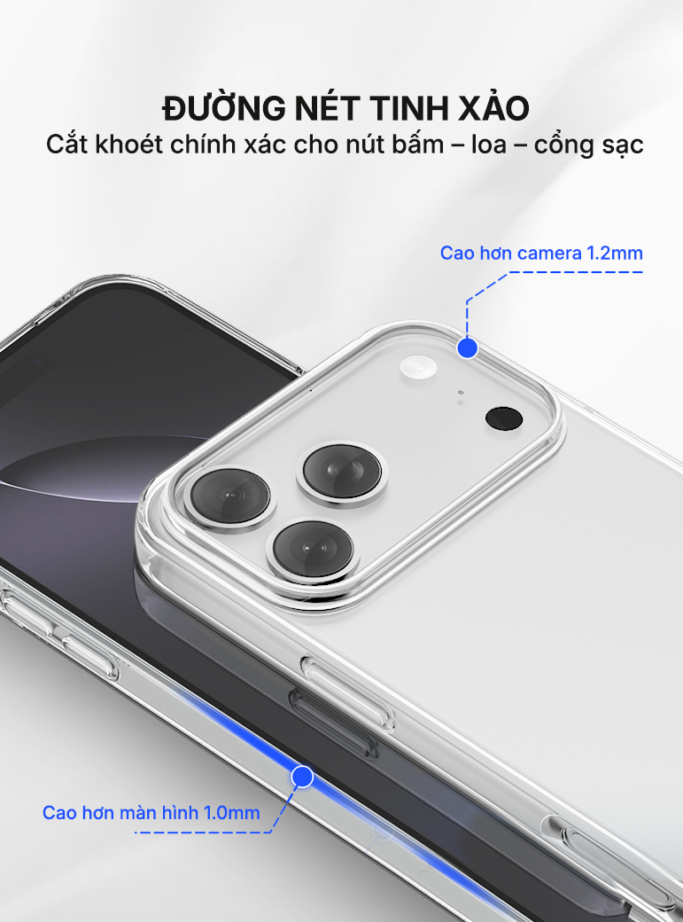 Ốp lưng trong chống sốc SUPER AeroShield iPhone 17 Pro