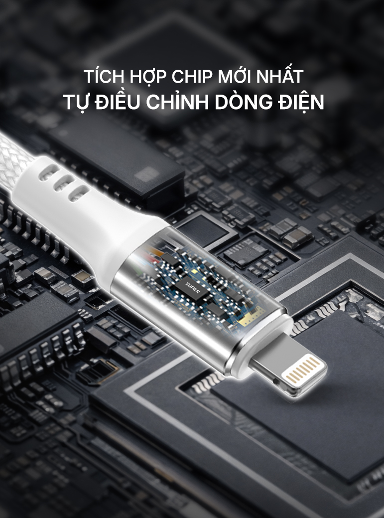 Cáp sạc nhanh SUPER CL83S Type C to Lightning 1m