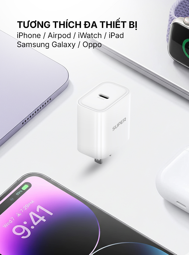 Củ sạc nhanh SUPER AD22S 20W