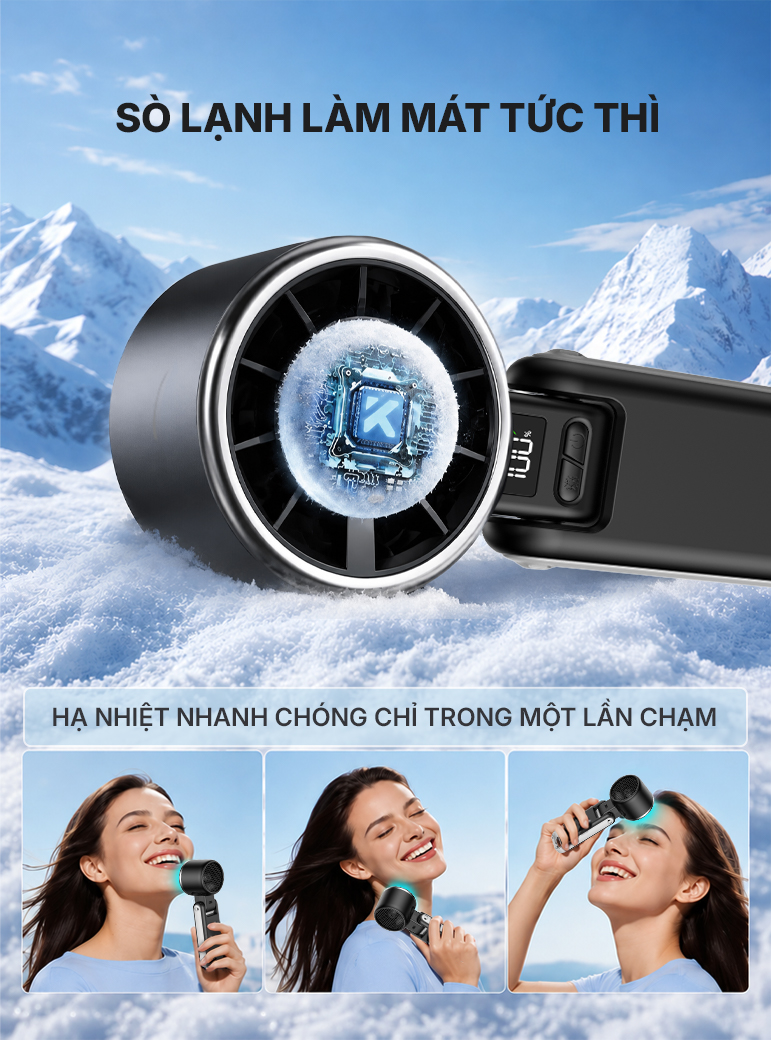 Quạt cầm tay mini làm lạnh thông minh SUPER HF03S