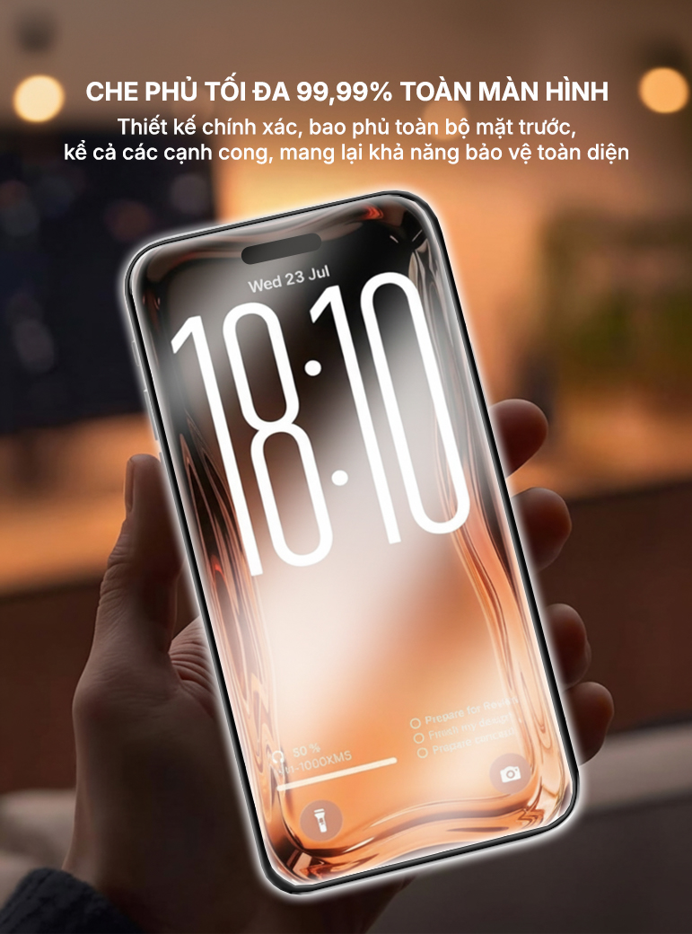 Kính cường lực SUPER chống bụi cao cấp iPhone 17 Pro Max