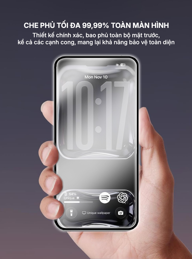 Kính cường lực SUPER chống bụi cao cấp iPhone 17 Pro