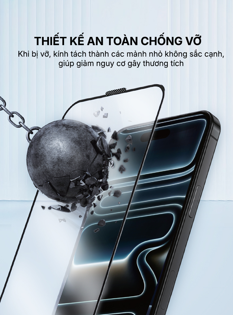 Kính cường lực SUPER chống bụi cao cấp iPhone 17 Pro