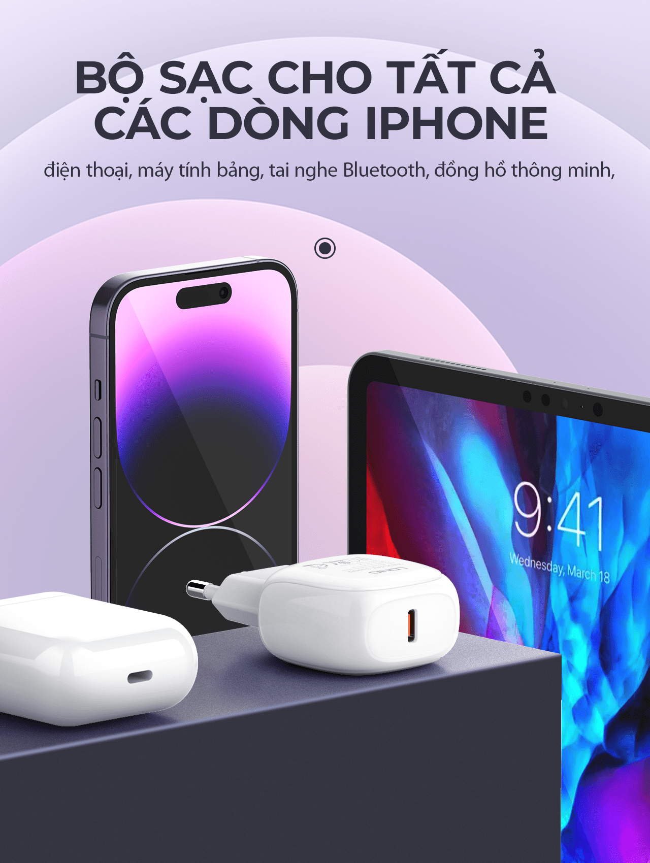 Bộ sạc nhanh SUPER A1206C PD27W kèm cáp Type C-Type C 1m