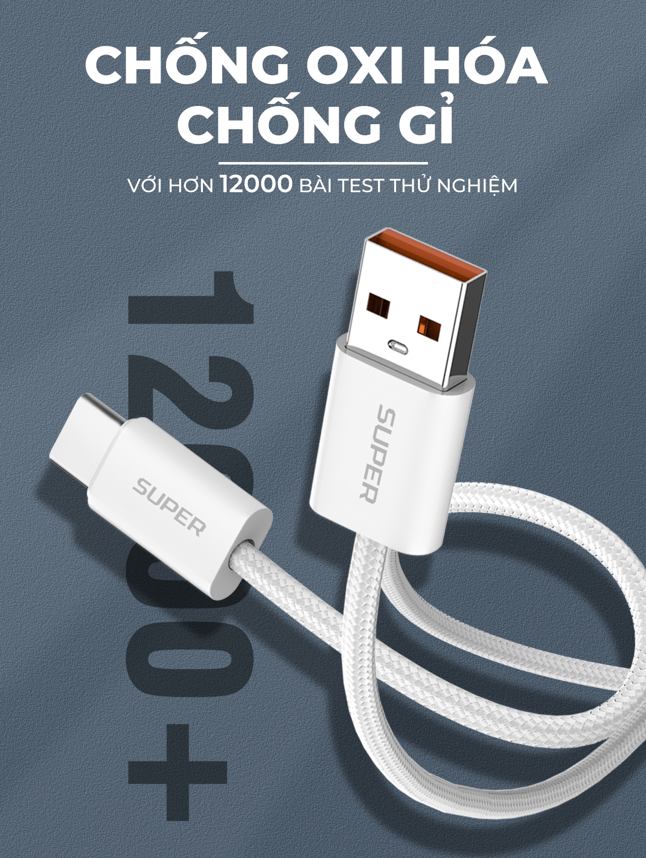 Cáp siêu nhanh SUPER LC861C Type-C (C-C) PD và QC 65W 1m
